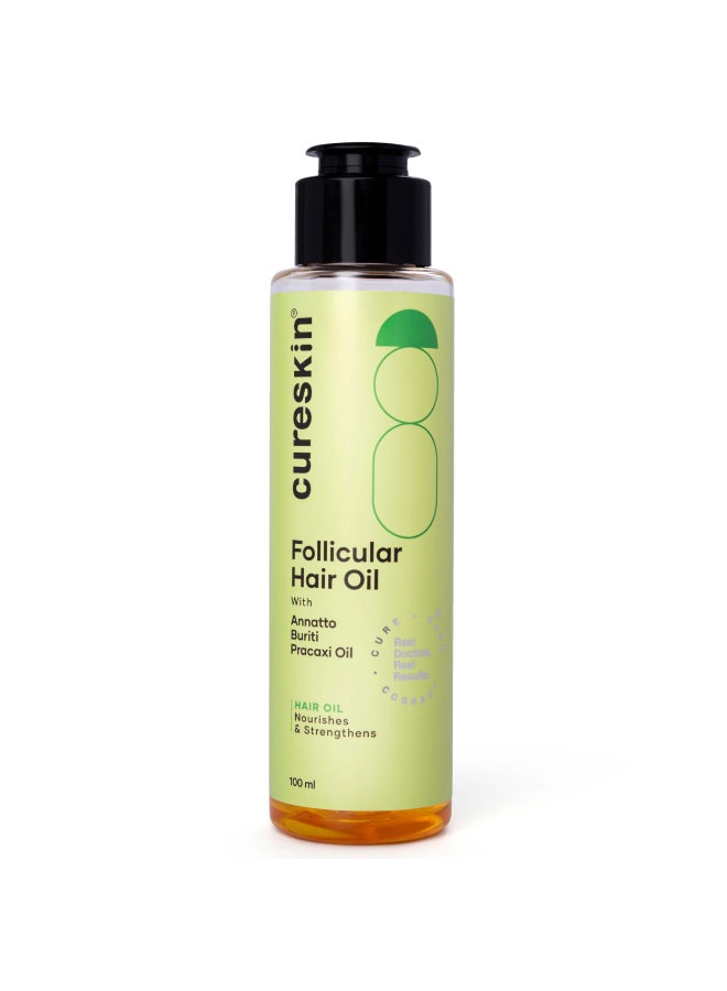 Cureskin Follicular Hair Oil | Nourishes & Strengthens with Annatto, Buriti, Brazil Nut and Coconut Oil (100 ml) - Image 1